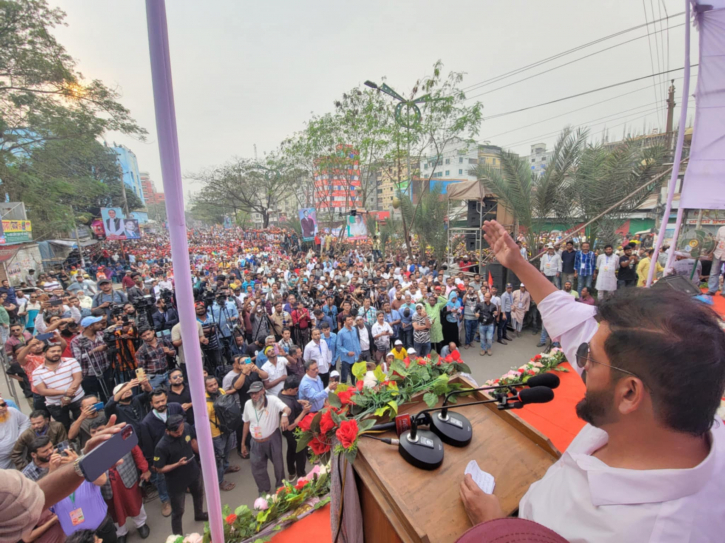 সড়ক ও নদীপথে সমাবেশে দিপুর নেতাকর্মীদের ঢল