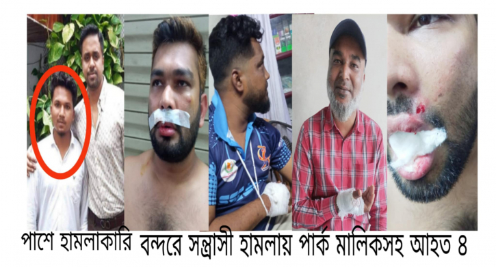 বন্দরে গ্রীন গার্ডেন পার্কে সন্ত্রাসী হামলা পার্ক মালিকসহ আহত 