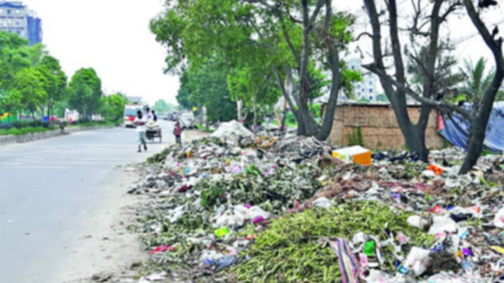 ২২ নং ওয়ার্ডে ময়লার ভাগারে পরিবেশ দূষন